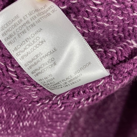 Urban Outfitters Crew Neck Knit Sweater Purple White Size XL - Picture 6 of 7